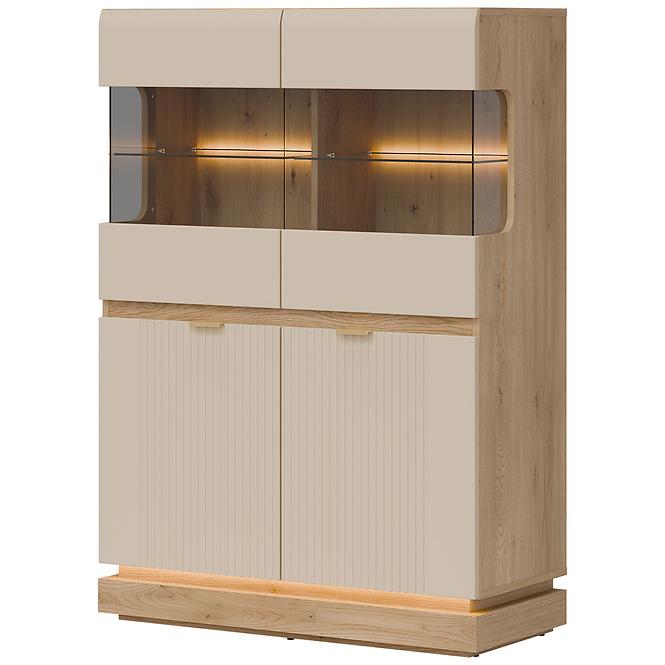 Vitrin Alacsony Milton Ml04 tölgy Crem Torro Kremona