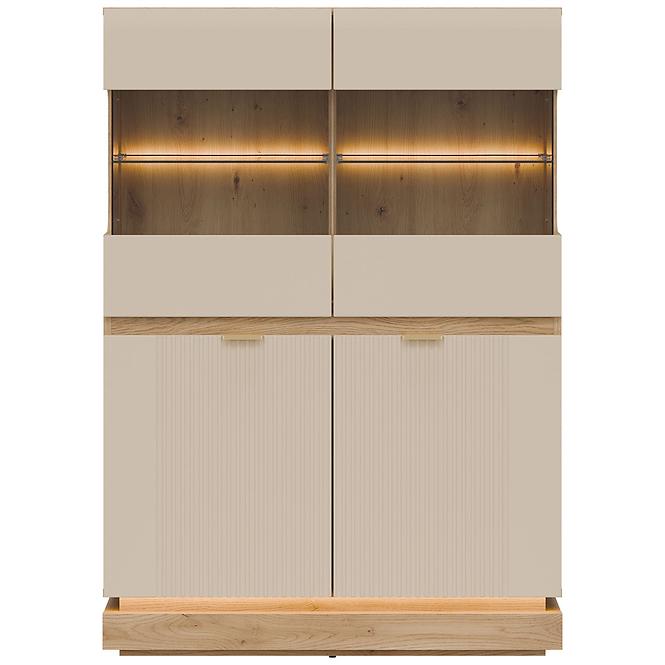 Vitrin Alacsony Milton Ml04 tölgy Crem Torro Kremona