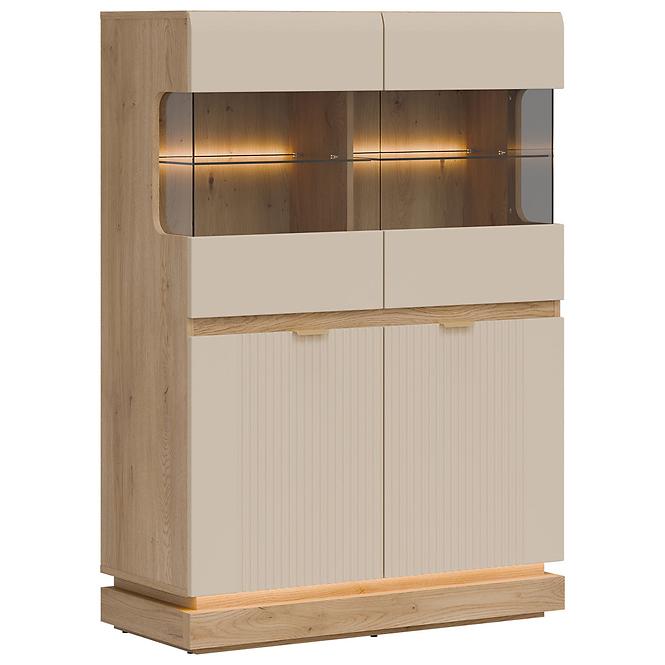 Vitrin Alacsony Milton Ml04 tölgy Crem Torro Kremona