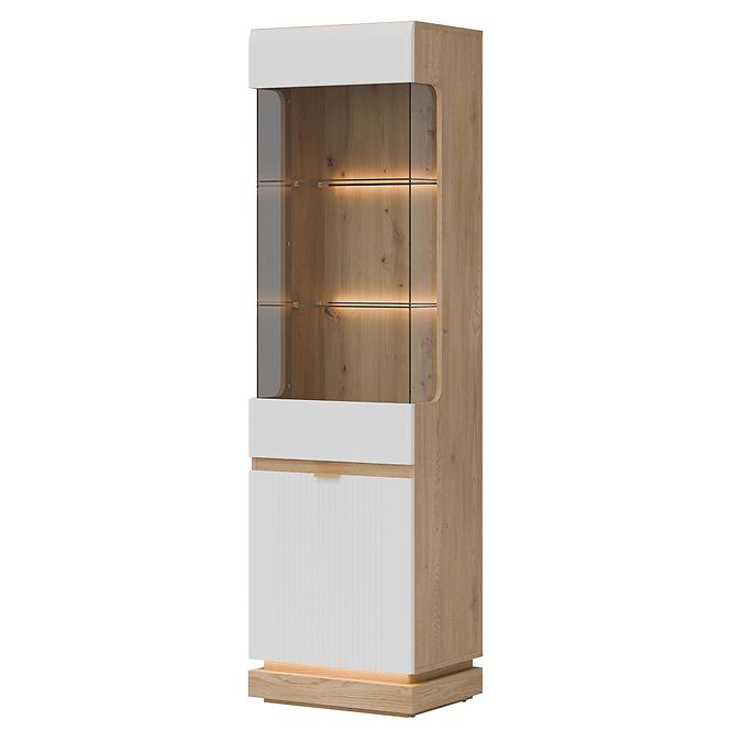Vitrin L/P  Milton Ml05 tölgy Crem Torro Fehér