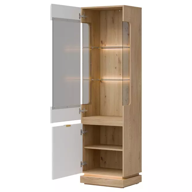 Vitrin L/P  Milton Ml05 tölgy Crem Torro Fehér