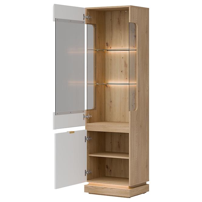 Vitrin L/P  Milton Ml05 tölgy Crem Torro Fehér