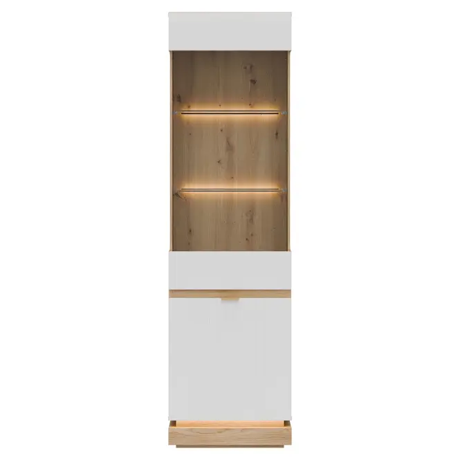 Vitrin L/P  Milton Ml05 tölgy Crem Torro Fehér