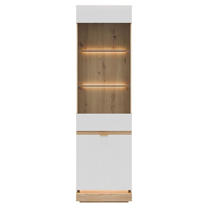 Vitrin L/P  Milton Ml05 tölgy Crem Torro Fehér
