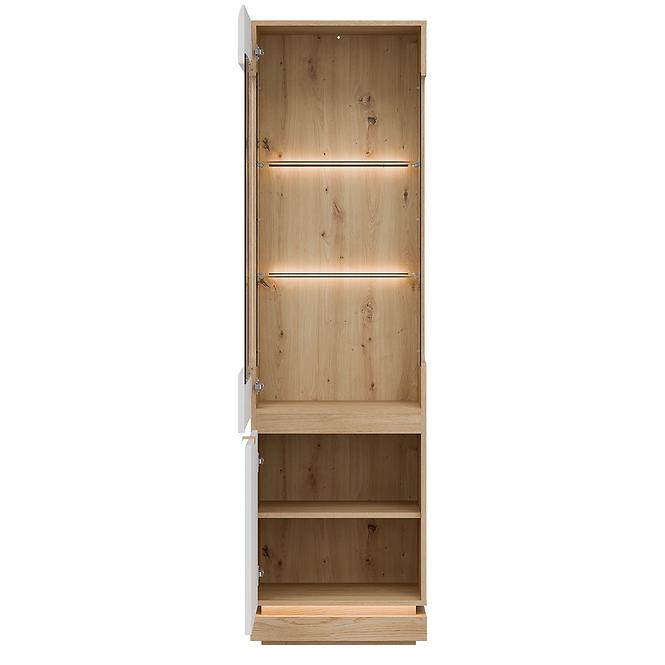 Vitrin L/P  Milton Ml05 tölgy Crem Torro Fehér