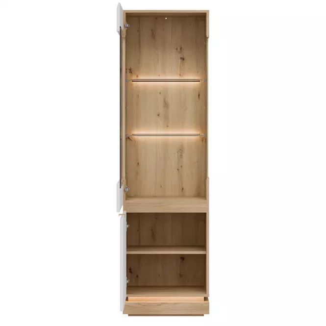 Vitrin L/P  Milton Ml05 tölgy Crem Torro Fehér,6
