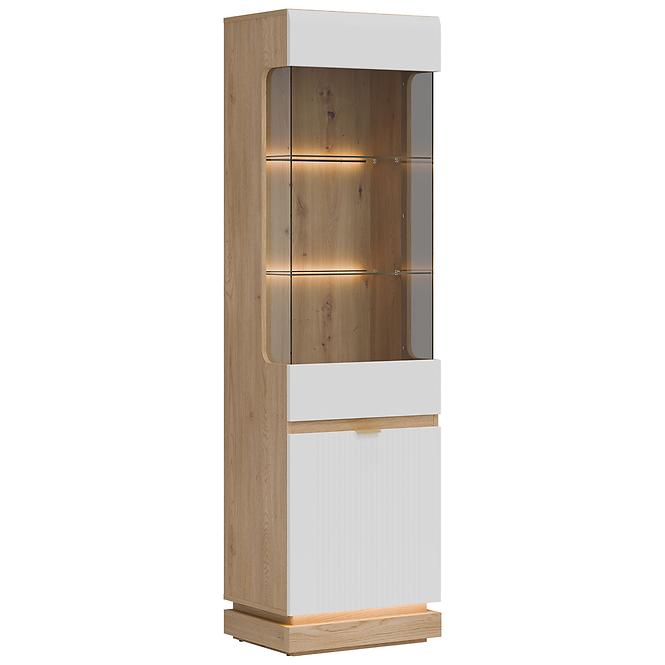 Vitrin L/P  Milton Ml05 tölgy Crem Torro Fehér