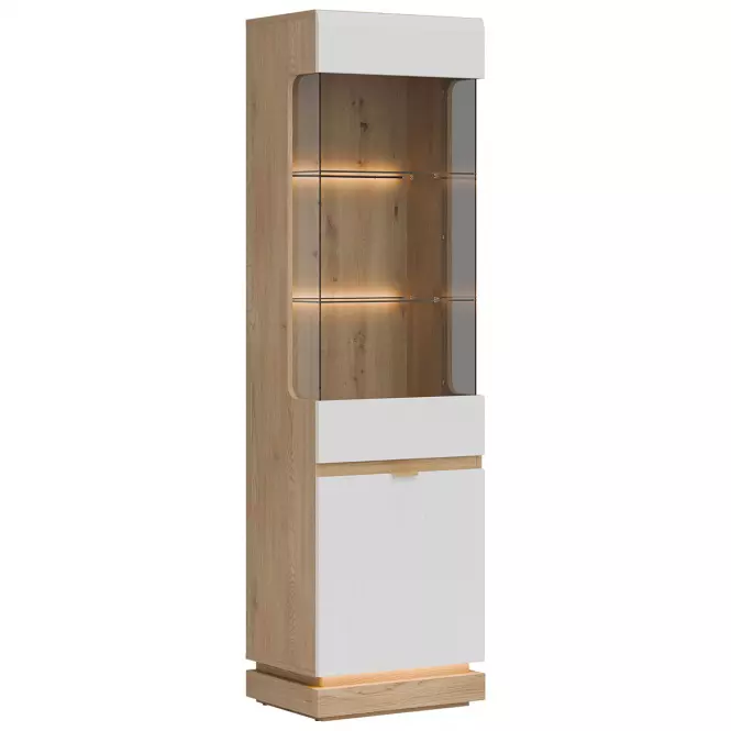 Vitrin L/P  Milton Ml05 tölgy Crem Torro Fehér