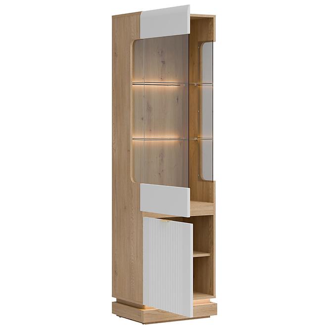 Vitrin L/P  Milton Ml05 tölgy Crem Torro Fehér