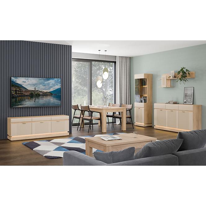 Vitrin L/P  Milton Ml05 tölgy Crem Torro Kremona