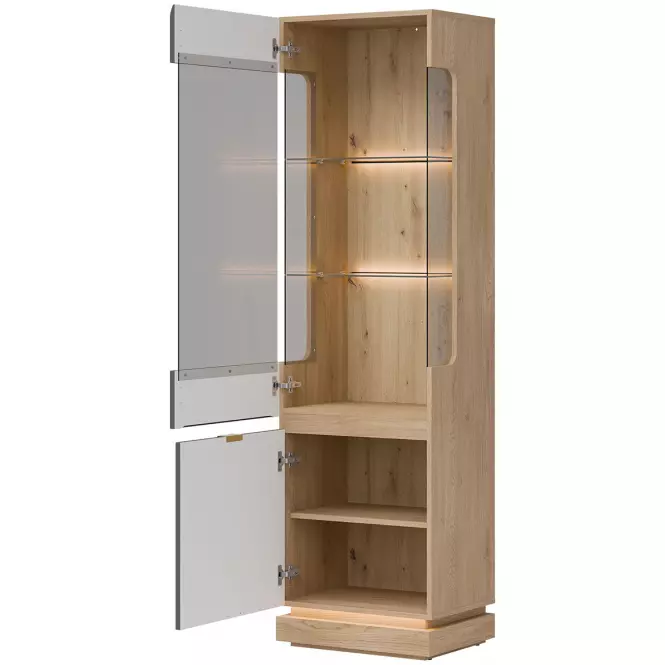 Vitrin L/P  Milton Ml05 tölgy Crem Torro Szürke,4
