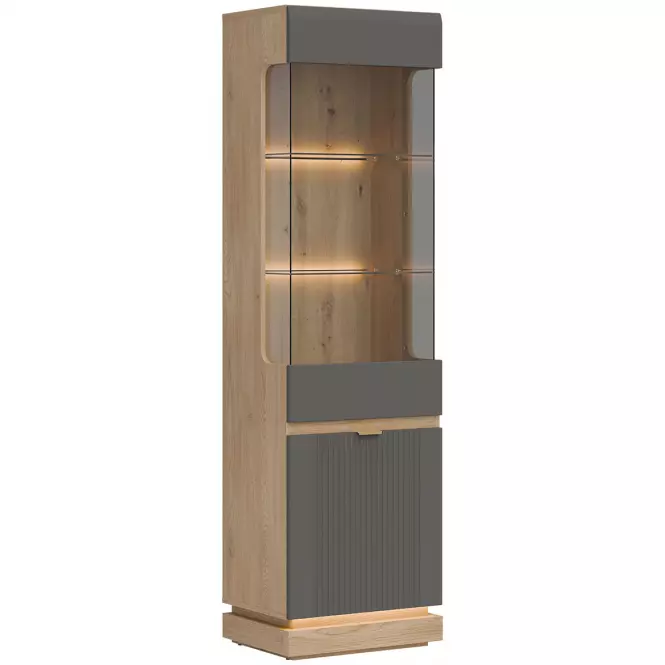 Vitrin L/P  Milton Ml05 tölgy Crem Torro Szürke