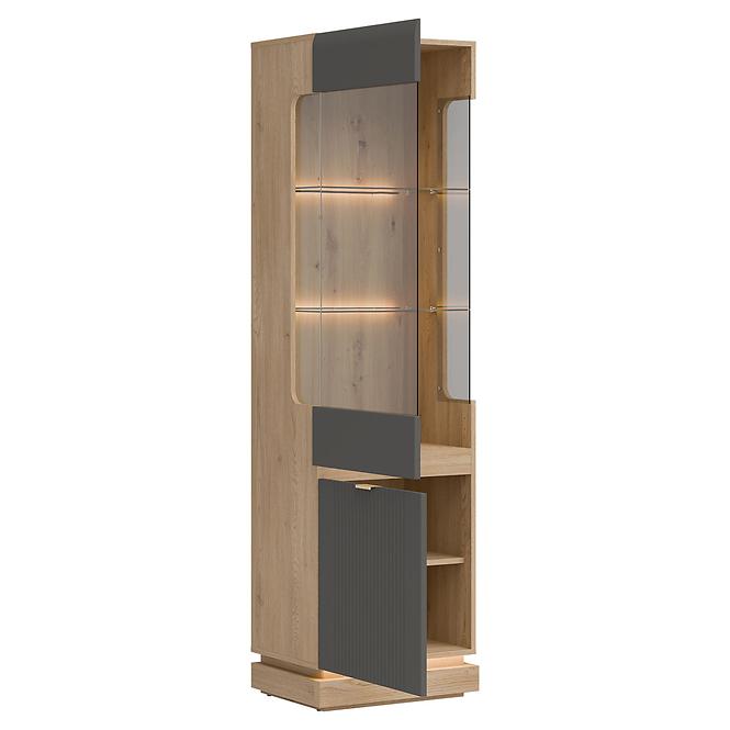 Vitrin L/P  Milton Ml05 tölgy Crem Torro Szürke