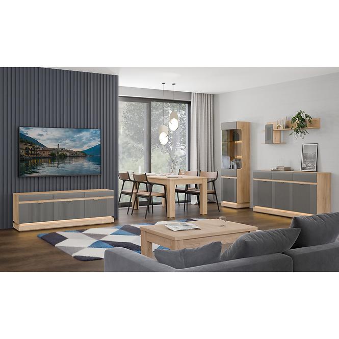 Vitrin L/P  Milton Ml05 tölgy Crem Torro Szürke