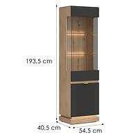 Vitrin L/P  Milton Ml05 tölgy Crem Torro Antracit