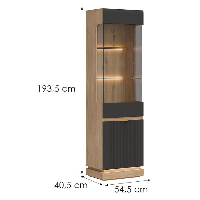 Vitrin L/P  Milton Ml05 tölgy Crem Torro Antracit