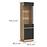 Vitrin L/P  Milton Ml05 tölgy Crem Torro Antracit