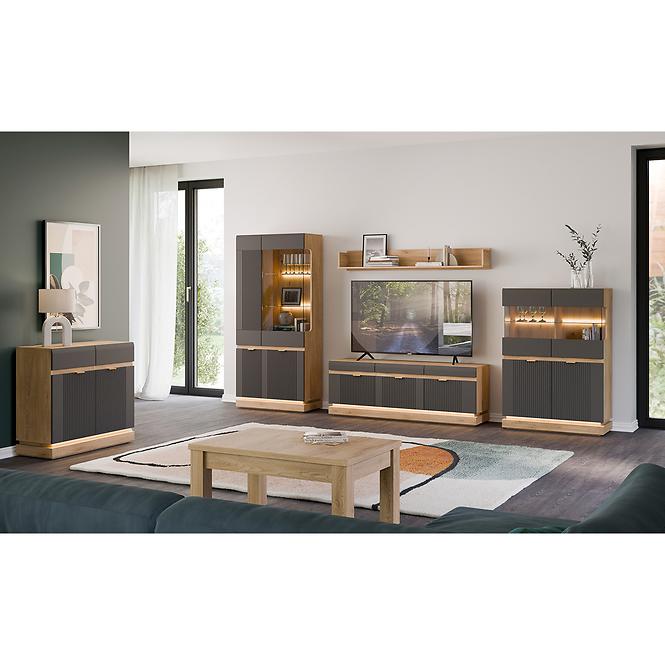 Vitrin L/P  Milton Ml05 tölgy Crem Torro Antracit