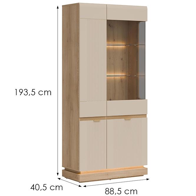 Vitrin Milton Ml06 tölgy Crem Torro Kremona