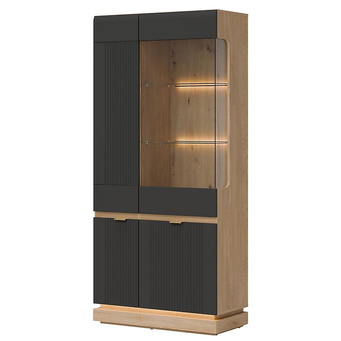 Vitrin Milton Ml06 tölgy Crem Torro  Antracit