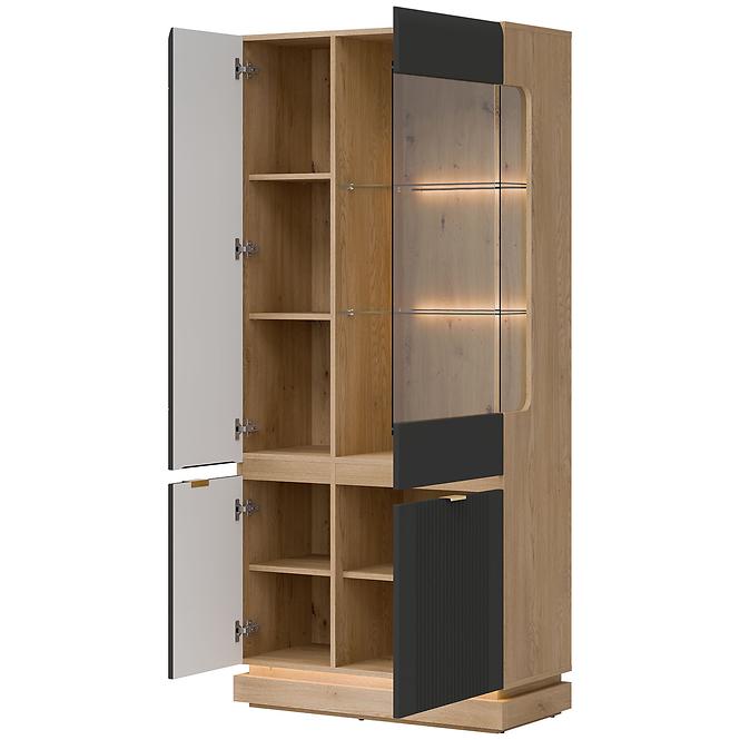 Vitrin Milton Ml06 tölgy Crem Torro  Antracit