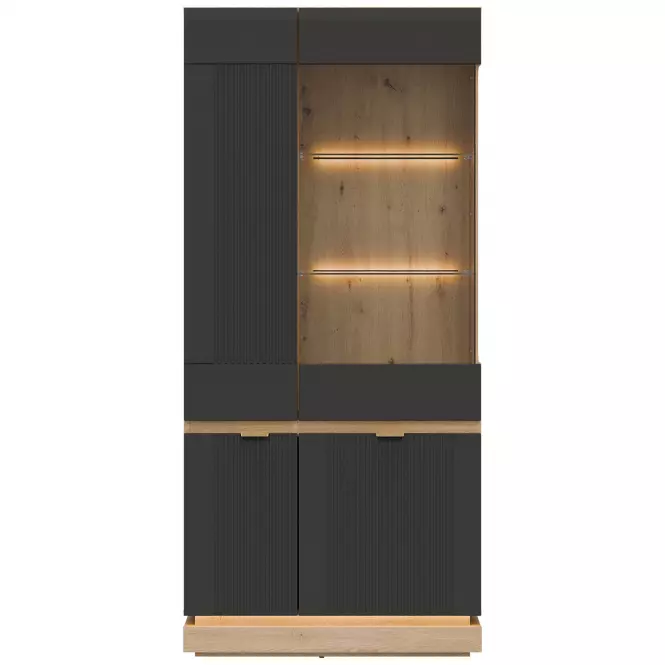 Vitrin Milton Ml06 tölgy Crem Torro  Antracit