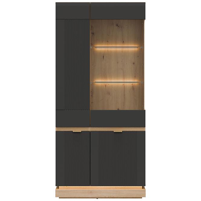 Vitrin Milton Ml06 tölgy Crem Torro  Antracit
