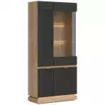 Vitrin Milton Ml06 tölgy Crem Torro  Antracit