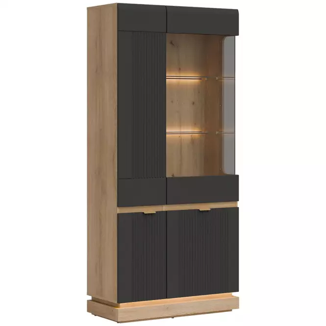 Vitrin Milton Ml06 tölgy Crem Torro  Antracit
