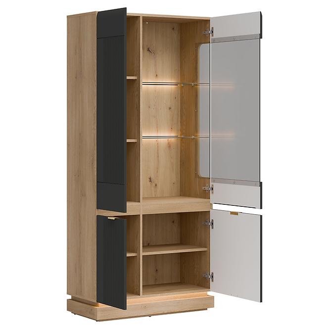 Vitrin Milton Ml06 tölgy Crem Torro  Antracit