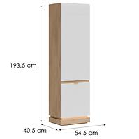 Szafka L/P Milton Ml07 tölgy Crem Torro Fehér
