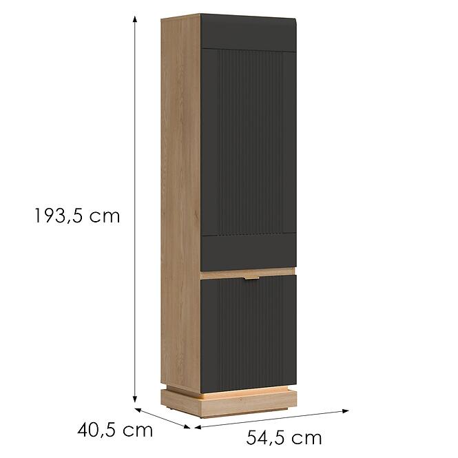 Szekrény L/P Milton Ml07 tölgy Crem Torro Antracit,2