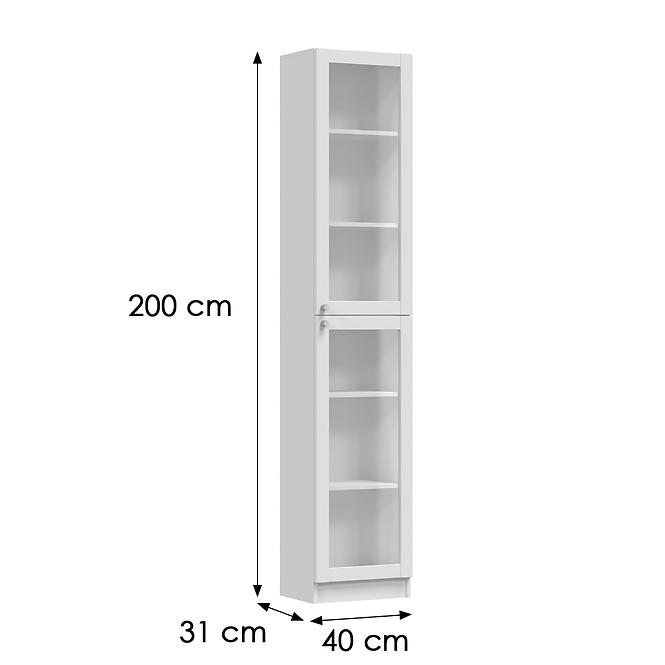 Vitrin 40cm Pafos Fehér 2