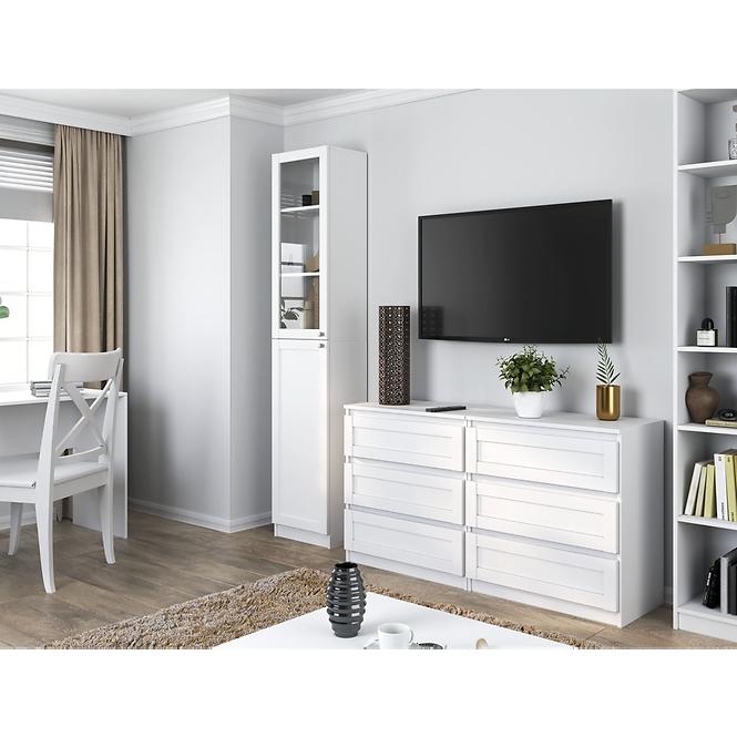 Vitrin 40cm Pafos Fehér Hdf,4