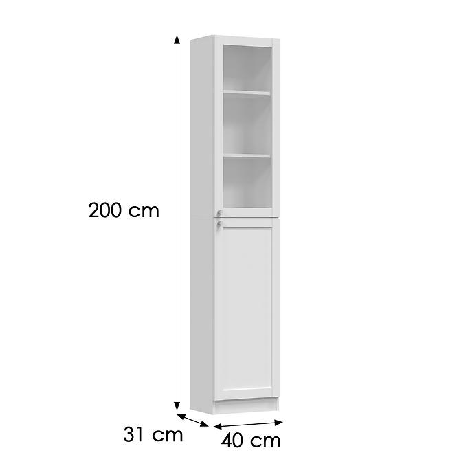 Vitrin 40cm Pafos Fehér Hdf,2