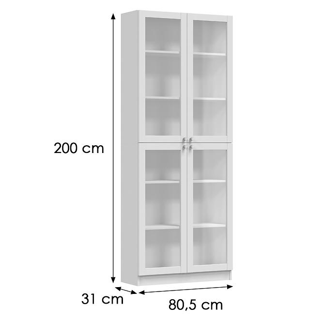 Vitrin 80cm Pafos Fehér 4