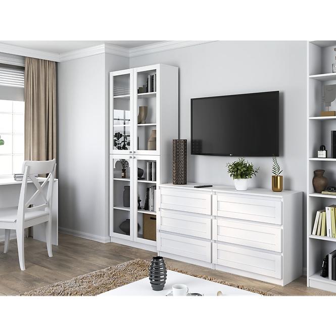 Vitrin 80cm Pafos Fehér 4