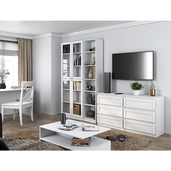 Vitrin 80cm Pafos Fehér 4