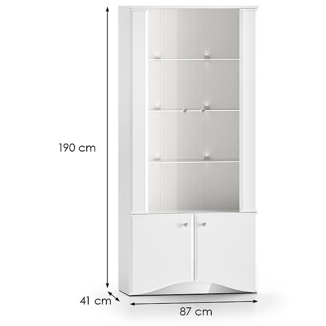 Vitrin Glamour 01 Fehér Fényes,3