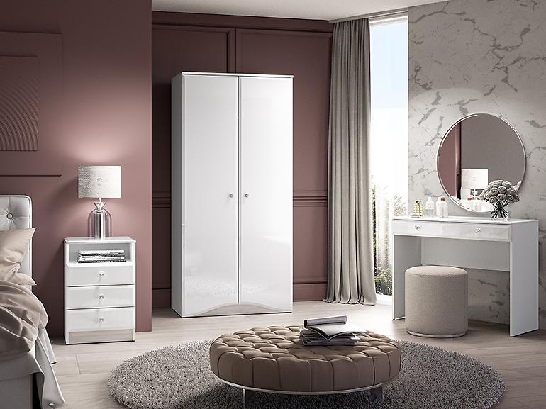Vitrin Glamour 01 Fehér Fényes