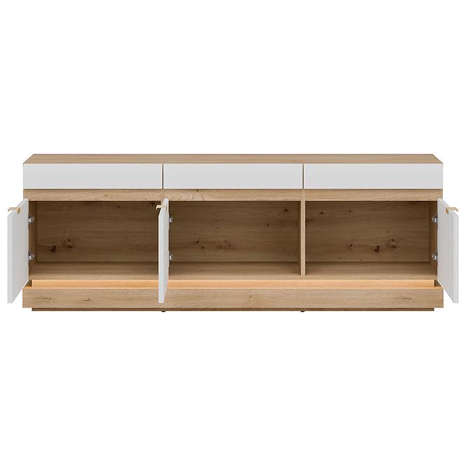 Szekrény RTV Milton Ml01 Tölgy Crem Torro Fehér,5