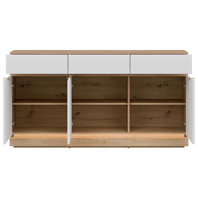 Komód Milton ML03 tölgy crem torro fehér,6