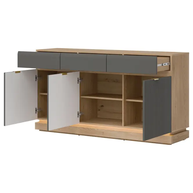 Komód Milton ML03 tölgy crem torro szürke,5