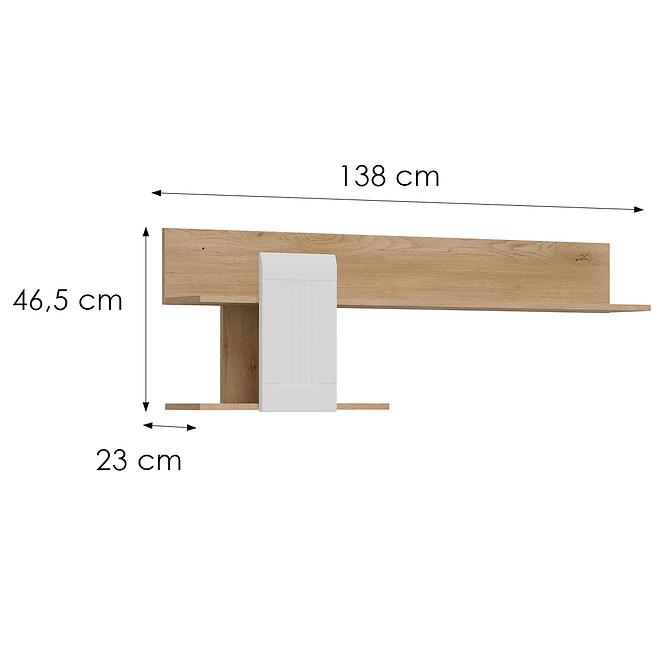 Falipolc Milton ML10 tölgy crem torro fehér