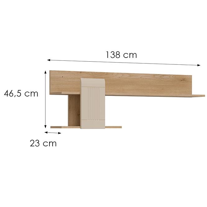 Falipolc Milton ML10 tölgy crem torro kremona,2
