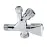 Kombinált sarokszelep 3/8„ x 1/2” x 3/4” króm