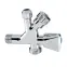 Kombinált sarokszelep 3/8„ x 1/2” x 3/4” króm