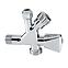 Kombinált sarokszelep 3/8„ x 1/2” x 3/4” króm