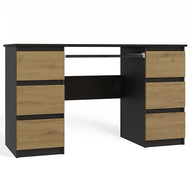 Íróasztal Kuba Antracit/Artisan Antracit,3
