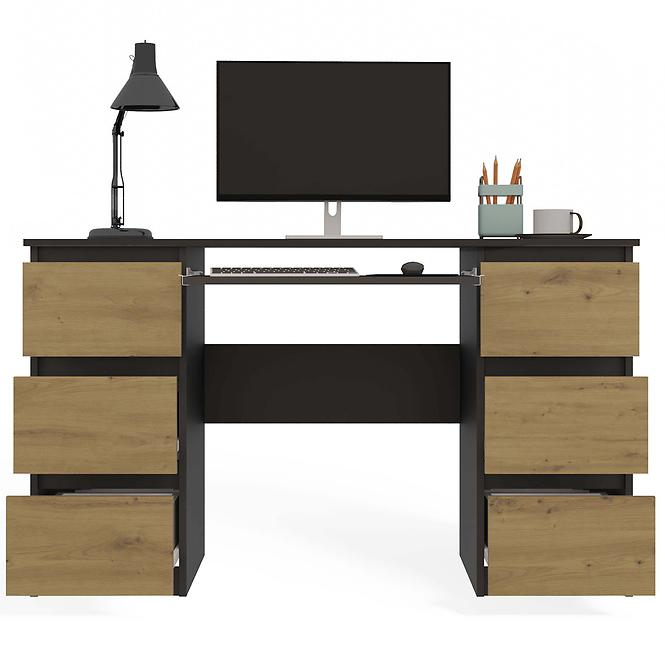 Íróasztal Kuba Antracit/Artisan Antracit,4